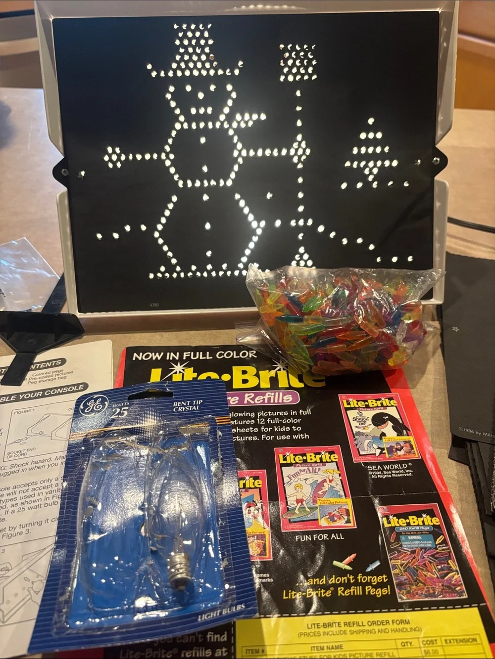 Lite-Brite Classic Pegboard Toy - Black Pegboard with Multicolor Pegs